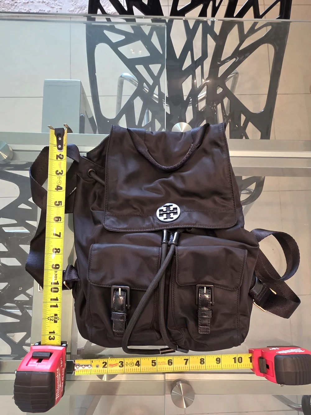 Tory Burch Black Nylon Backpack - Sleek Everyday Bag